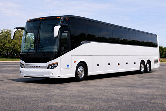 56-passenger charter bus available for charter in Hillsboro, OR